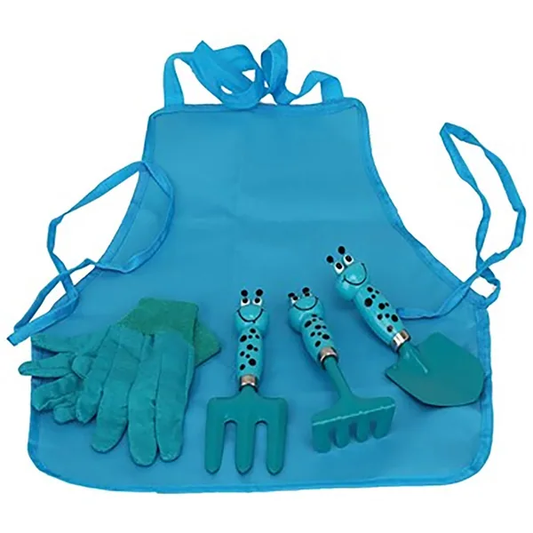 Gardener Select 5pc Kids Tool Set - Apron, Trowel, Rake, Fork & Cotton Gloves