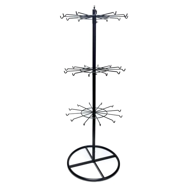 Gardener Select Spinner Display Black Metal 23"x61" 36 Hooks