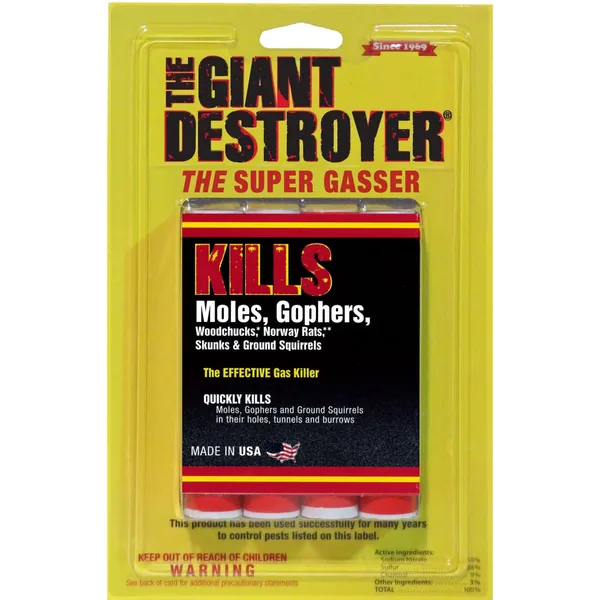 Giant Destroyer Super Gassers 1.75oz 4/card Gopher Gasser