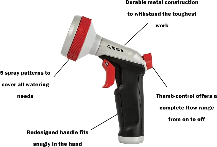 Gilmour 5 Pattern Water Nozzle Click Trigger - Image 2