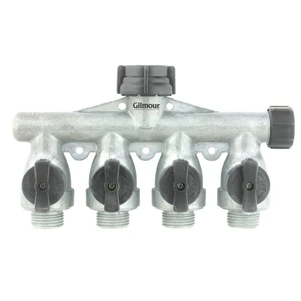Gilmour Aluminum 4 Way Full Flow Shut Off w Nut - Image 2