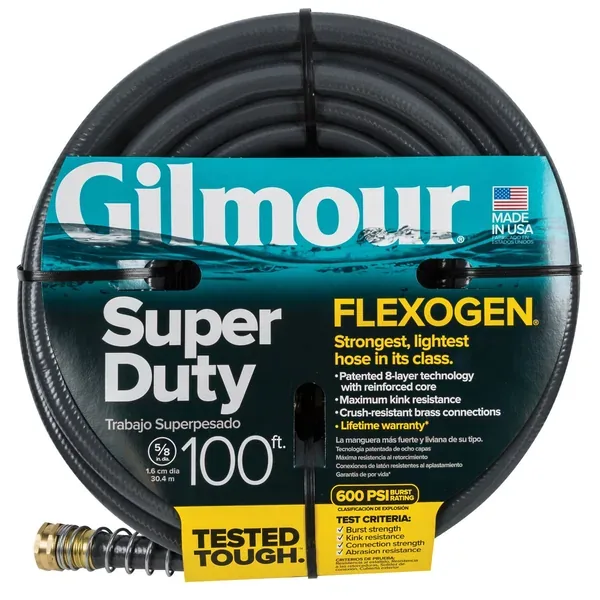 Gilmour Flexogen Super Duty 5/8" x 100' Gray Hose - Image 2