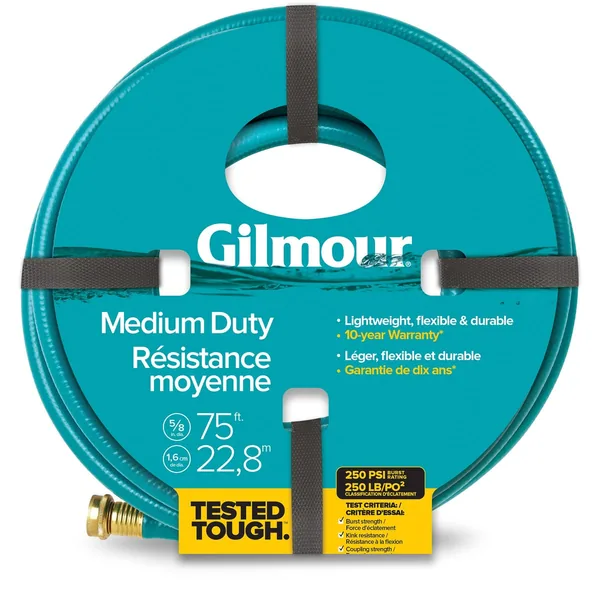 Gilmour Medium Duty Hose 5/8" x 75' 250PSI