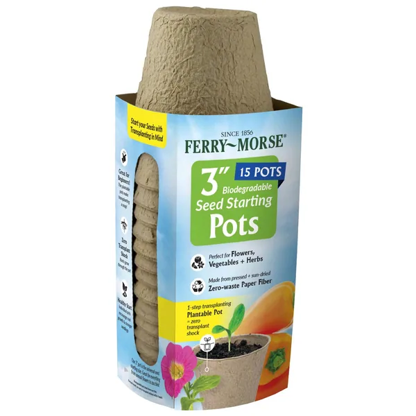 Ferry-Morse 15pk 3" Round Fiber Pot Bonus Pack
