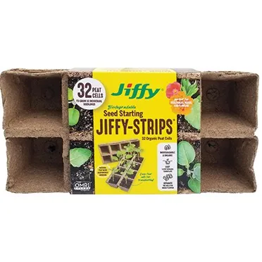 Jiffy 2.5" Peat Strips (4 Strips of 8 Pots)