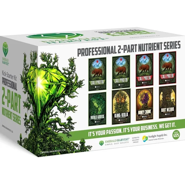 Emerald Harvest 8pc Assortment Kick Starter Kit - Professional 2-Part Nutrient Series (NM/PA)