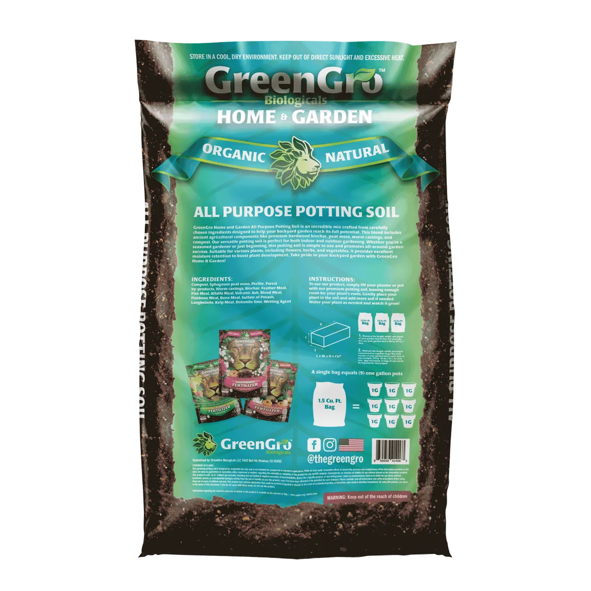 GreenGro 1.5cf All Purpose Soil - Image 2