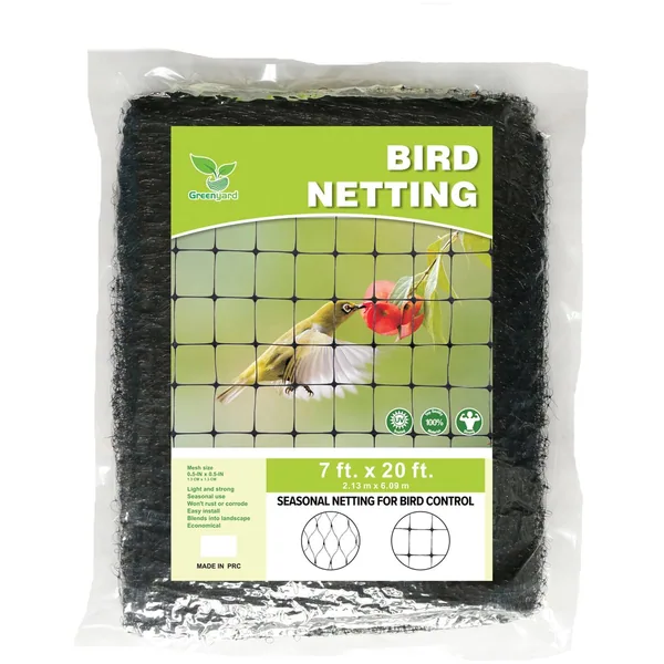 Greenyard 7'x20' Bird Net Folded Black
