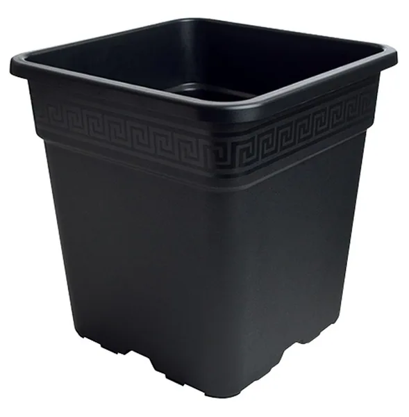 Gro Pro Black Square Pot
