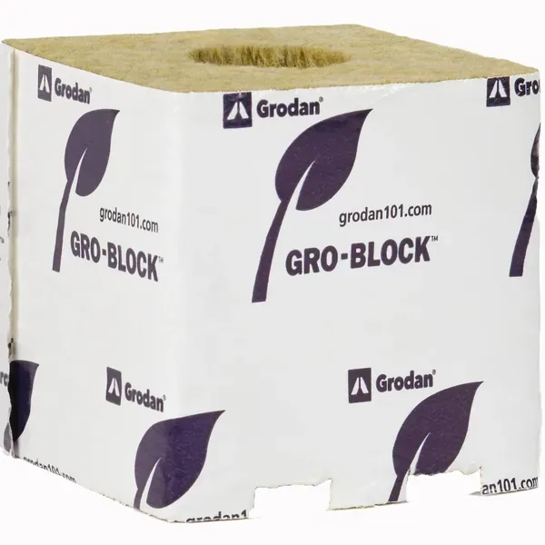 Grodan Gro-Block Improved GR10 Large (4x4x4) w/Hole — Pallet of 1584 - Image 2