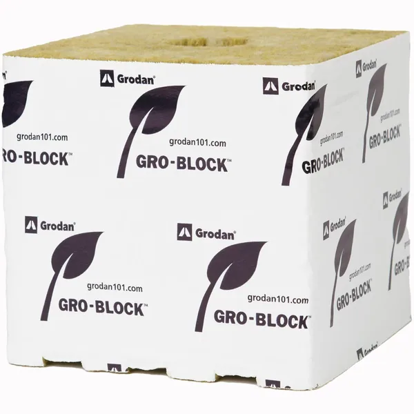 Grodan Gro-Block Improved Hugo (6x6x6) w/Hole Loose (Carton of 64)