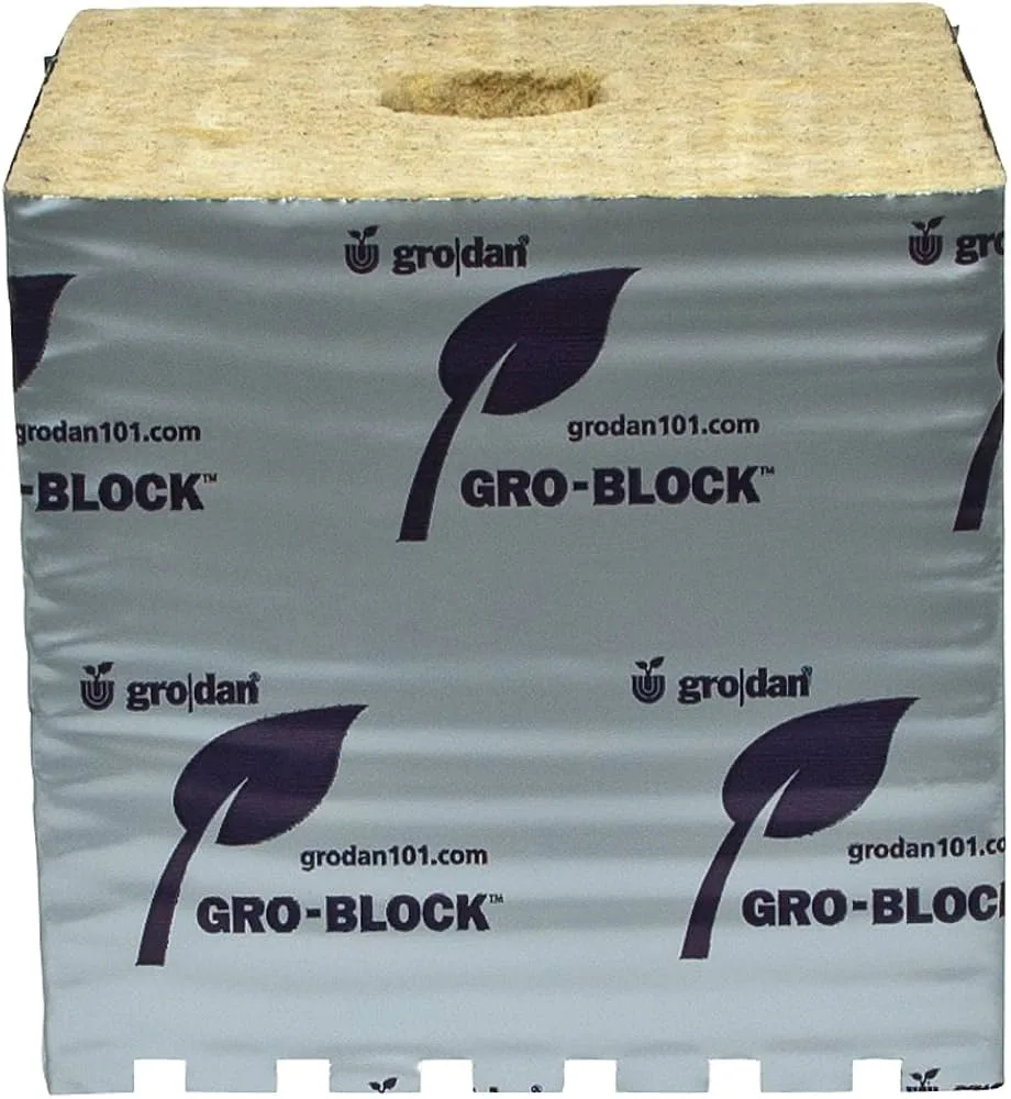 Grodan Gro-Block Improved Hugo (6x6x6) w/Hole — Pallet of 512 - Image 2