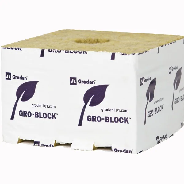 Grodan Gro-Block Improved Jumbo (6x6x4) w/Hole - Carton