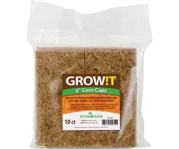 GROW!T Coco Caps, 6" - Pack of 10