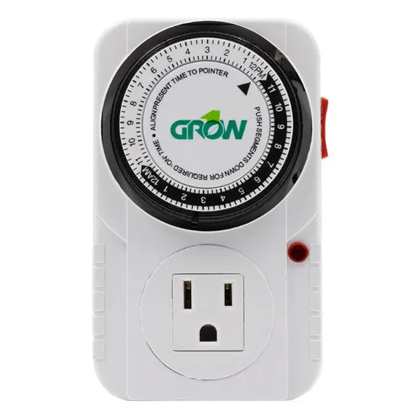 GROW1 120V 8-Outlet Power Strip with Mechanical Timer - Image 2