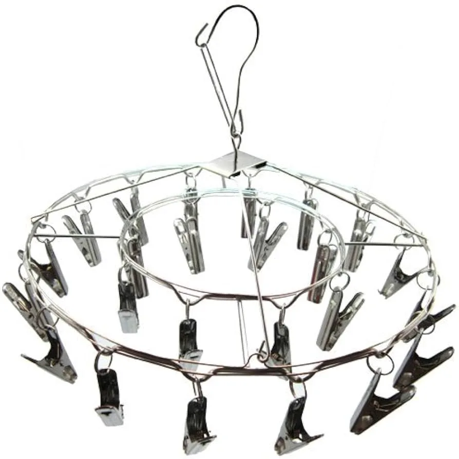 Grow1 24-Clip Hanging Metal Drying Rack - Image 2