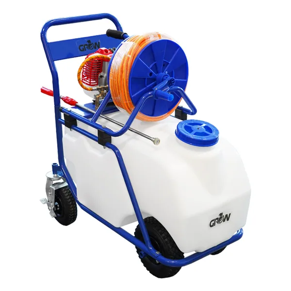 GROW1 CropCart 23 Gallon Gas Powered Ag Cart Sprayer 150ft Hose