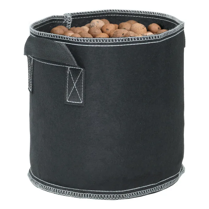 Grow1 Fabric Pot w/ Handles Black - Image 2