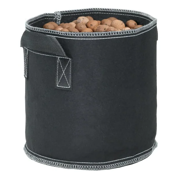 Grow1 Fabric Pot w/ Handles Black