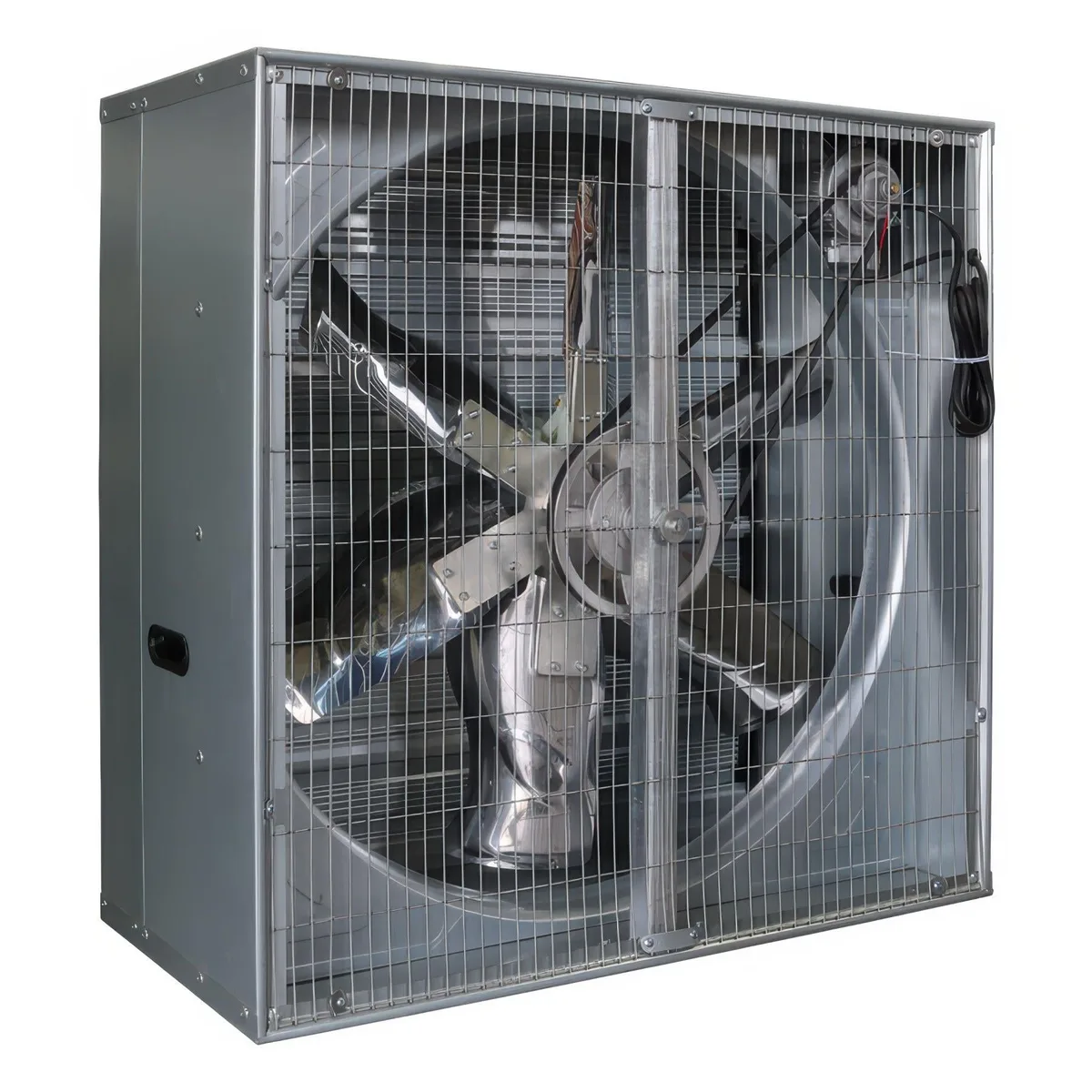 GROW1 Greenhouse Belt Driven Fan w/ Shutter 24in - Image 2