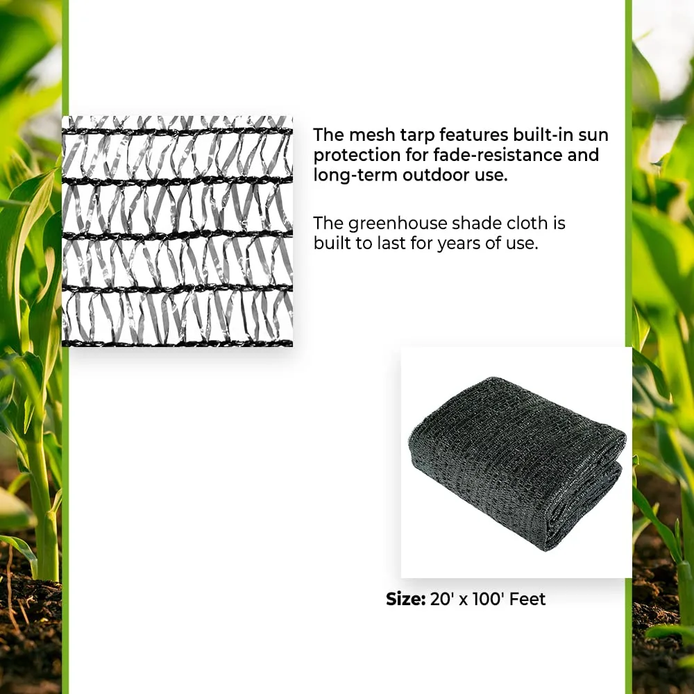 GROW1 Greenhouse Shade Cloth Black 30% Light Dep 20ft x 100ft - Image 2