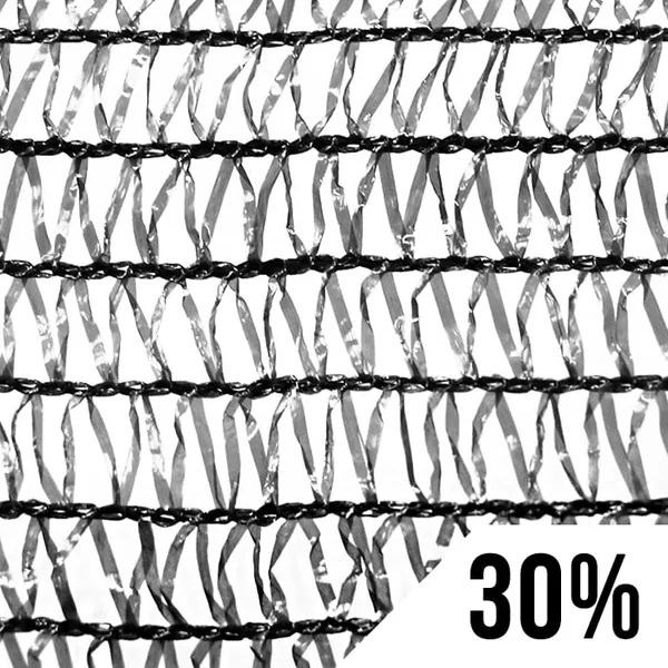 GROW1 Greenhouse Shade Cloth Black 30% Light Dep 20ft x 100ft