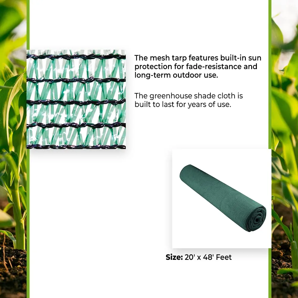 GROW1 Greenhouse Shade Cloth Black 50% Light Dep 32ft x 100ft - Image 2