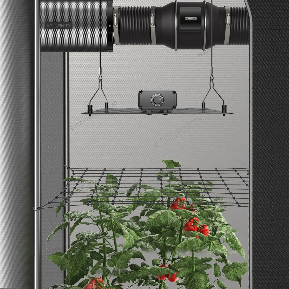 GROW1 Grow Tent Flexible Trellis Netting 3ft x 3ft (4in Holes) - Image 2