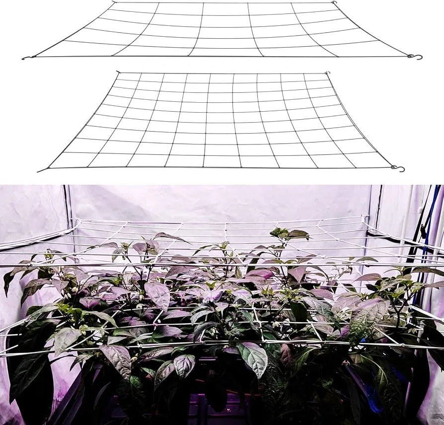 GROW1 Grow Tent Flexible Trellis Netting 3ft x 3ft 4in+6in Holes (2 Pack) - Image 2