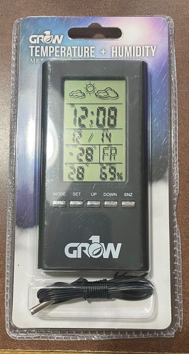 GROW1 Indoor & Outdoor Temperature And Humidity Hygrometer w/ Probe - Image 2