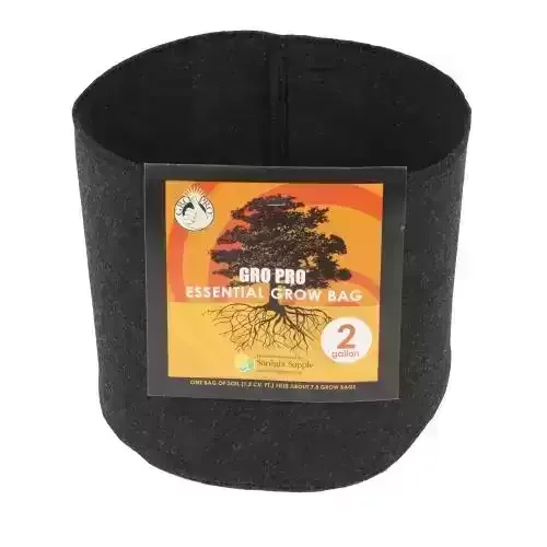 Grow1 Tall Fabric Pot Black 2 Gallon - Image 2