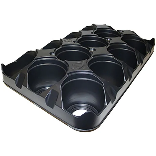 Grower Select 04.33 Round Pot Tray-15, Black — Case of 50