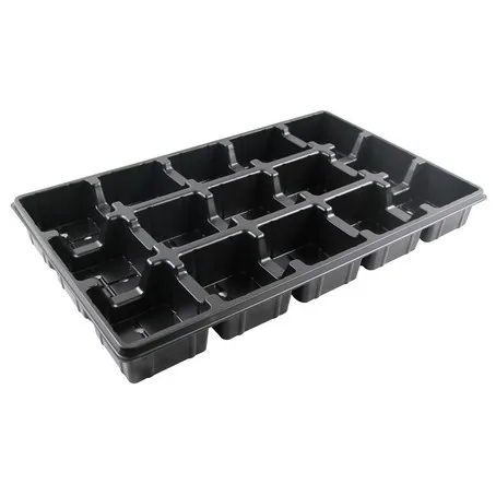 Grower Select 04.50 Square Transport Tray 15 PS Black
