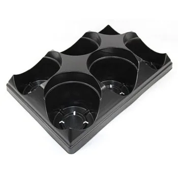 Grower Select 06.00 Azalea Transport Tray 6 Black — Case of 100