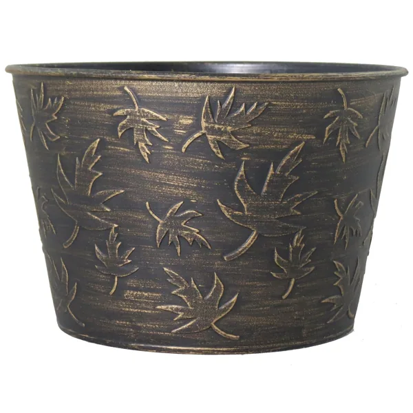 Grower Select 08.00 Fall2 Cover Pot Black / Bronze Wash — Case of 124