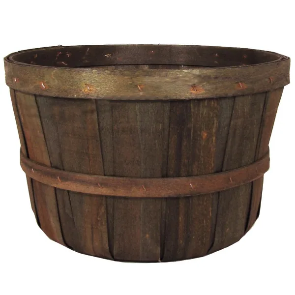 Grower Select 1 Peck Basket No Handle Brown — Case of 12