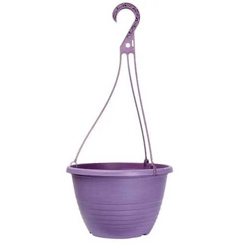 Grower Select 10.00 Everest Hanging Basket, With 18in Hanger, Blush Raisin, 10.08in OD x 6.99in H, 1.5 Gallon (Case of 70)