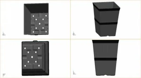 Grower Select 10.25 Square Sloan Pot Black — Case of 36 - Image 2