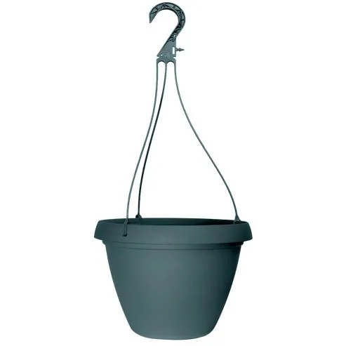 Grower Select 10.50 Cove Combo Hanging Basket, with Hanger, Green, 10.51in OD x 6.75in H, 1.68Gallon (Case of 66)