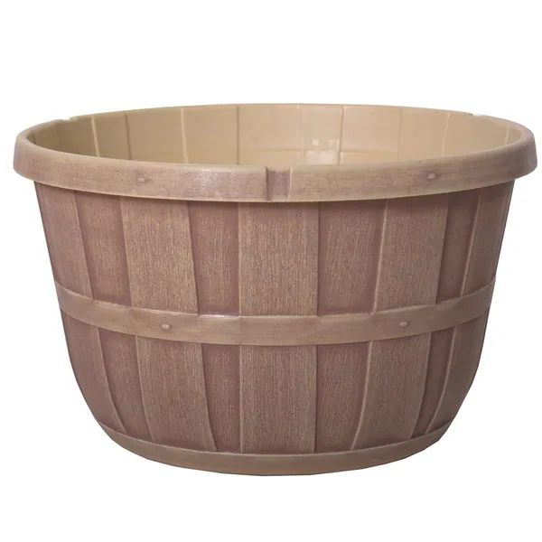 Grower Select 10in Bushel Pot Tan W/Brown Wash (Case of 24)