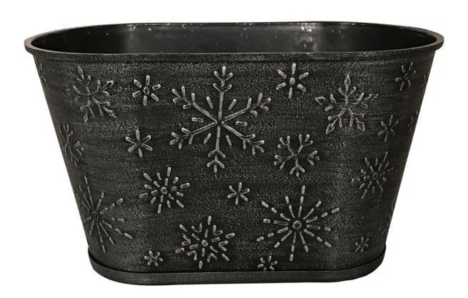 Grower Select 11.00 Snowflake1 Pot Black / Silver — Case of 60 - Image 2