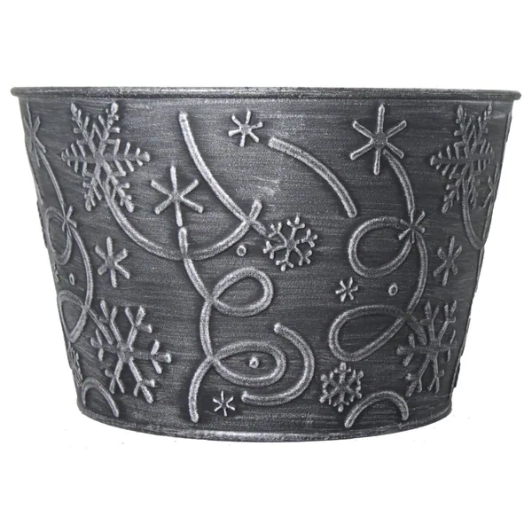 Grower Select 11.00 Snowflake1 Pot Black / Silver — Case of 60