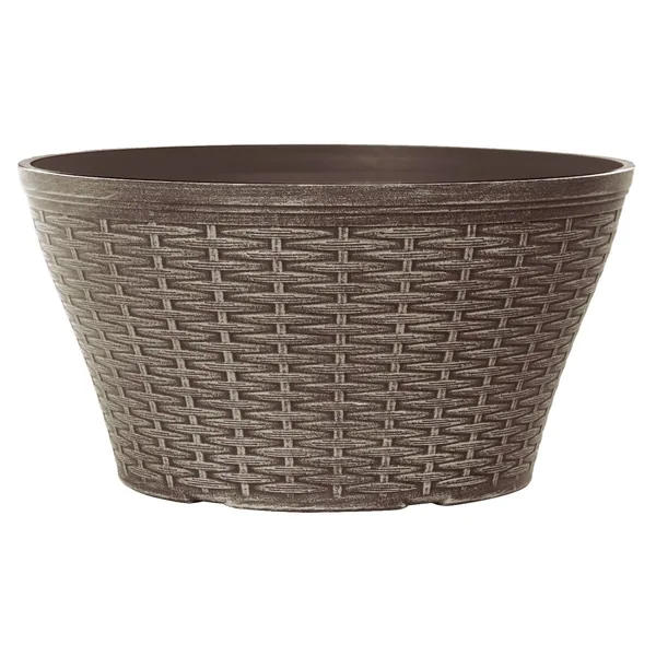 Grower Select 11.00 Wicker Bowl Coffee Cream, 10.8in OD x 5.5in H x 7.7in BD, 5.7 Liters, 1.5 Gallons — Case of 53