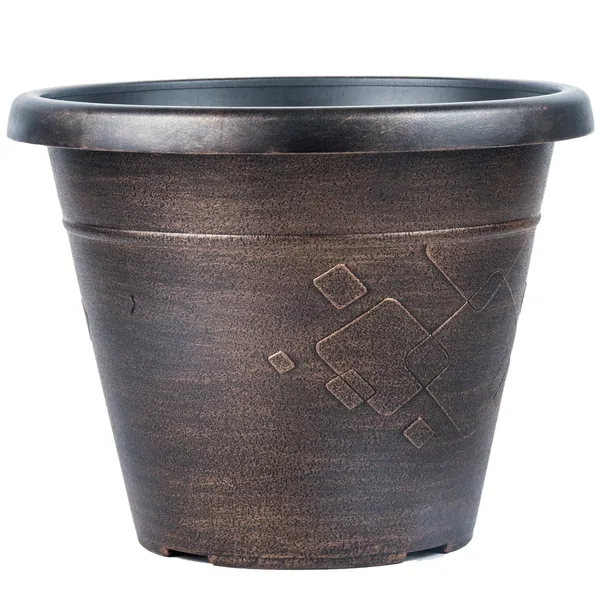 Grower Select 12.00 Beth Pot Copper Wash 11.5 Liter 3.04gal - 13.11in OD x 10.24in H (Case of 24)