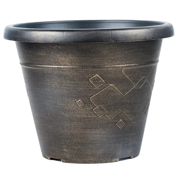 Grower Select 12.00 Beth Pot Gold Wash 11.5 Liter 3.04gal - 13.11in OD x 10.24in H — Case of 24
