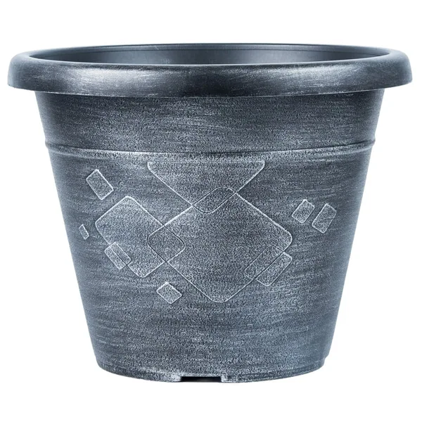 Grower Select 12.00 Beth Pot Silver Wash 11.5 Liter 3.04gal - 13.11in OD x 10.24in H (Case of 24)