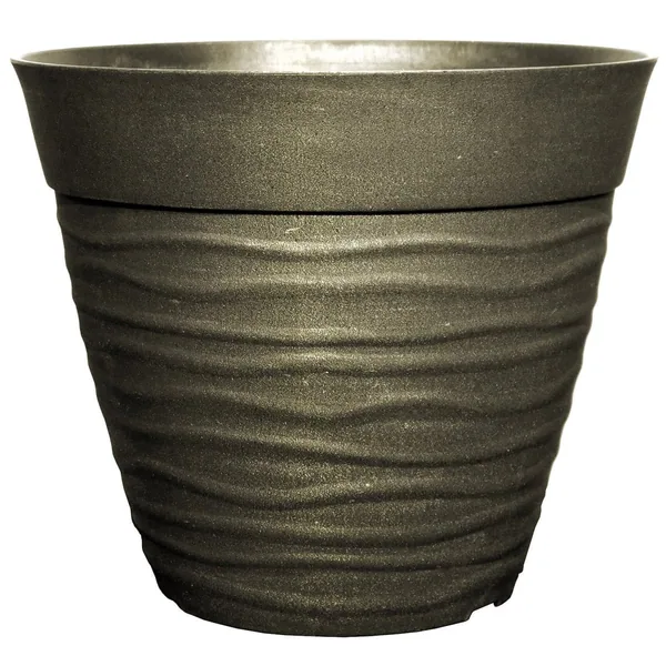 Grower Select 12.00 Dune Flat Rim Planter Brushed Champagne — Case of 25