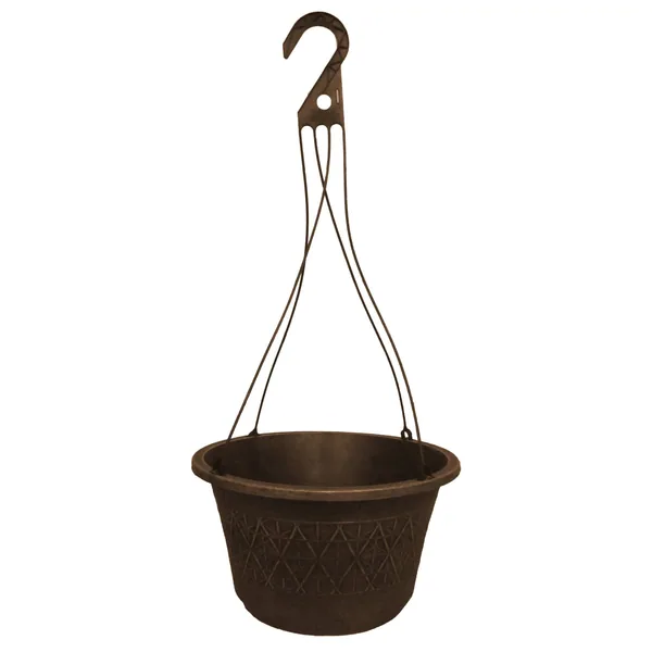 Grower Select 12.00 Laci2 Hanging Basket Black / Cappuccino — Case of 36