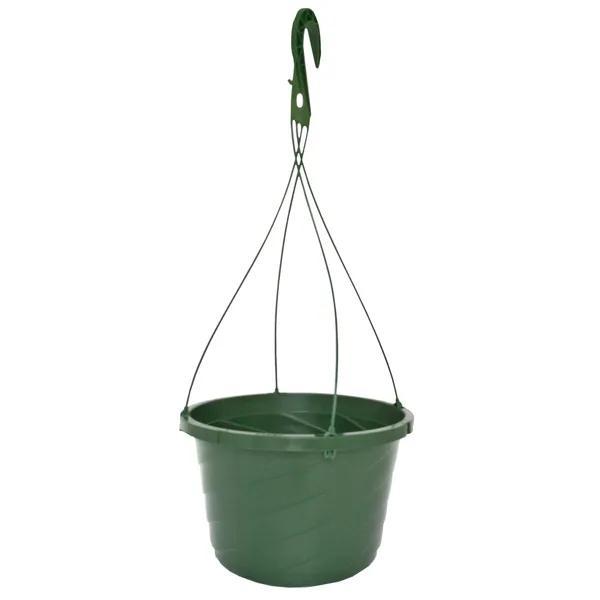 Grower Select 12.00 Twist Hanging Basket 2.32gal With 4-Strand Plastic Hanger Green (Case of 50)