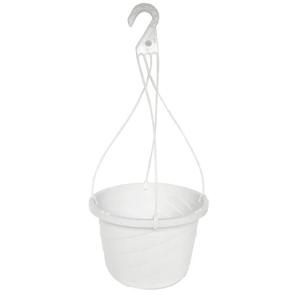 Grower Select 12.00 Twist Hanging Basket 2.32gal With 4-Strand Plastic Hanger White (Case of 50)